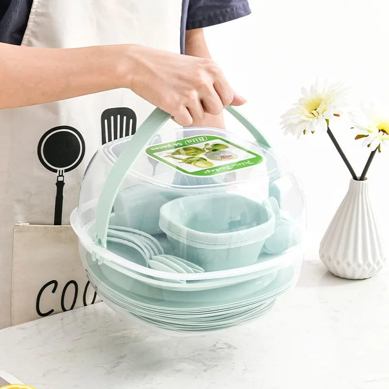 Camping Cooking Dining Set - Набор портативной пластиковой посуды для использования