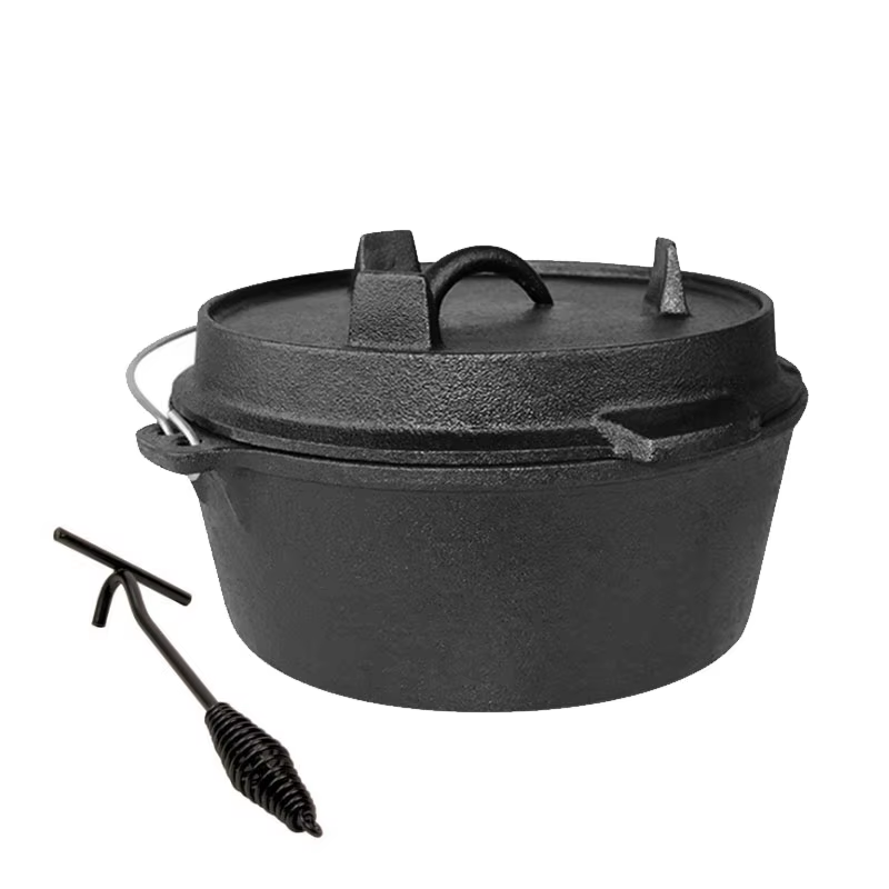 Чугунный походный казан 25 см, – обзор и цена Camp Dutch Oven Cast