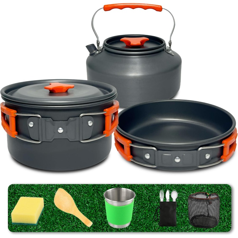Набор посуды для кемпинга: кас – обзор и цена Camping Hiking Cooking