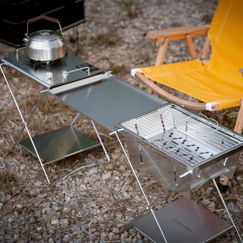 Уличный складной стол из нержа – обзор и цена Camping Cooking Table
